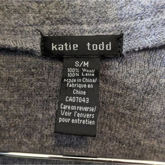 Katie Todd 100% Wool Poncho  Aztec Print S/M - Picture 5 of 5